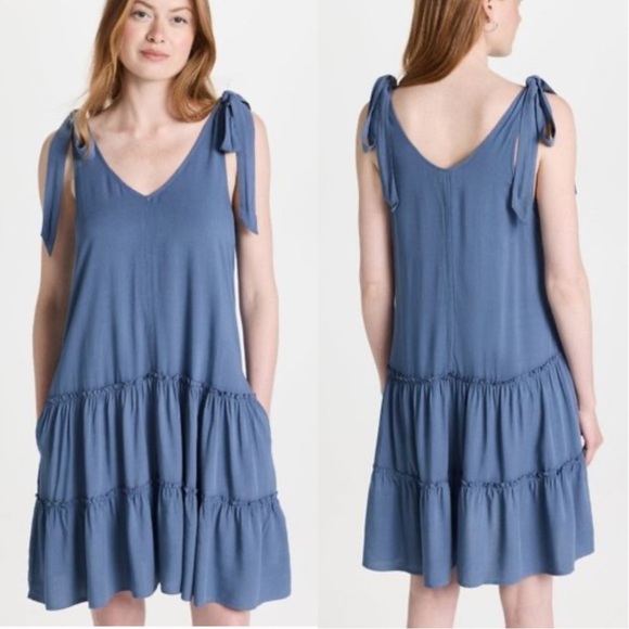 Splendid women’s boho Carolina sleeveless tie knot strap dress V neck size S - Picture 1 of 11